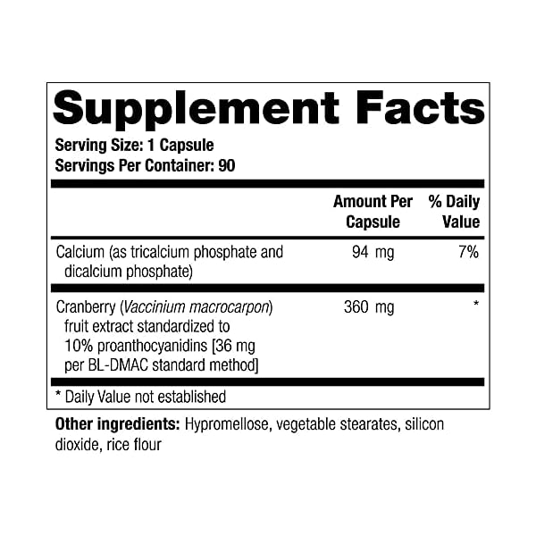 TheraCran-One-Cranberry-Supplement-36mg-PACs-Per-Capsule-Cranberry-Extract-Supports-Urinary-Tract-Health-90-Day-Supply Theralogix TheraCran One Cranberry Capsules - 90-Day Supply - Cranberry Supplement for Men & Women - Cranberry Pills to Support Urinary Tract Health* - 36mg PACs per Capsule - NSF Certified - 90 Caps