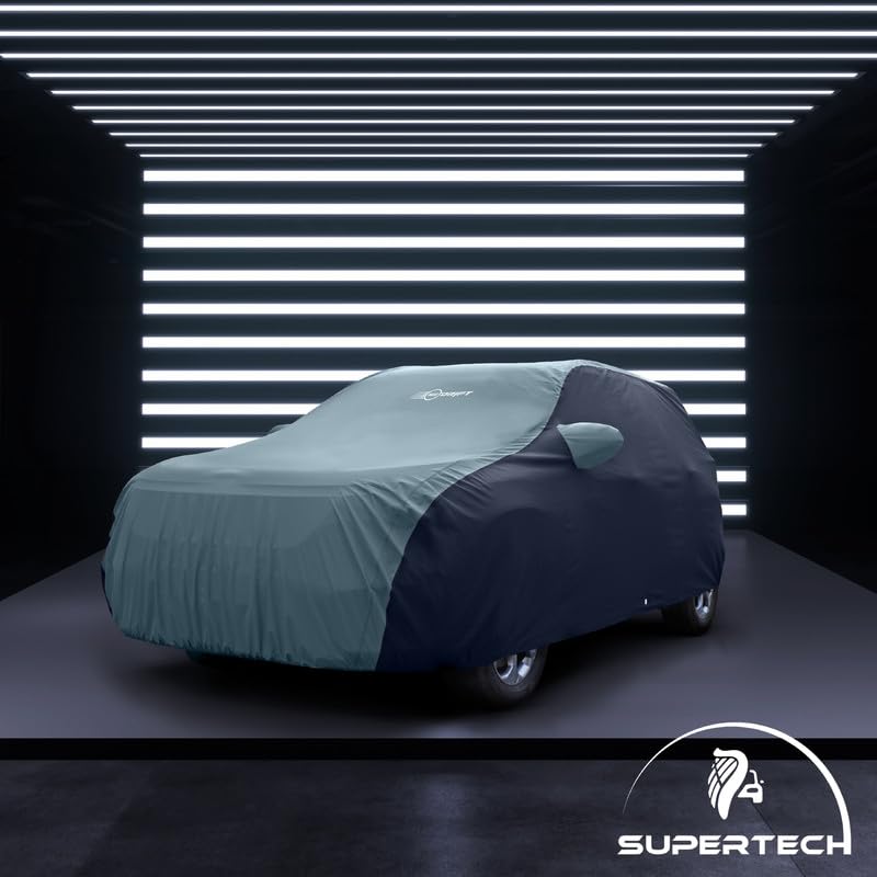 Image of NEODRIFT 'SuperTech' Car Cover for Tata Bolt (100% Water-Resistant, All Weather Protection, Tailored Fit, Multi-Layered & Breathable Fabric) (Colour: D.Green+Black)
