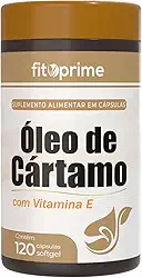 Óleo de Cártamo 1000mg + Vitamina E com 120 Cápsulas Fitoprime