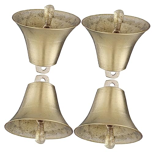 Gatuida 4pcs DIY Farm Bells Large Cow Bells for Sheep Horse Loud Cattle Farm Accessories