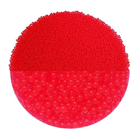 trendfinding Artificial Potting Soil - Water Gel Pearls - Red - 1-2 mm Cover