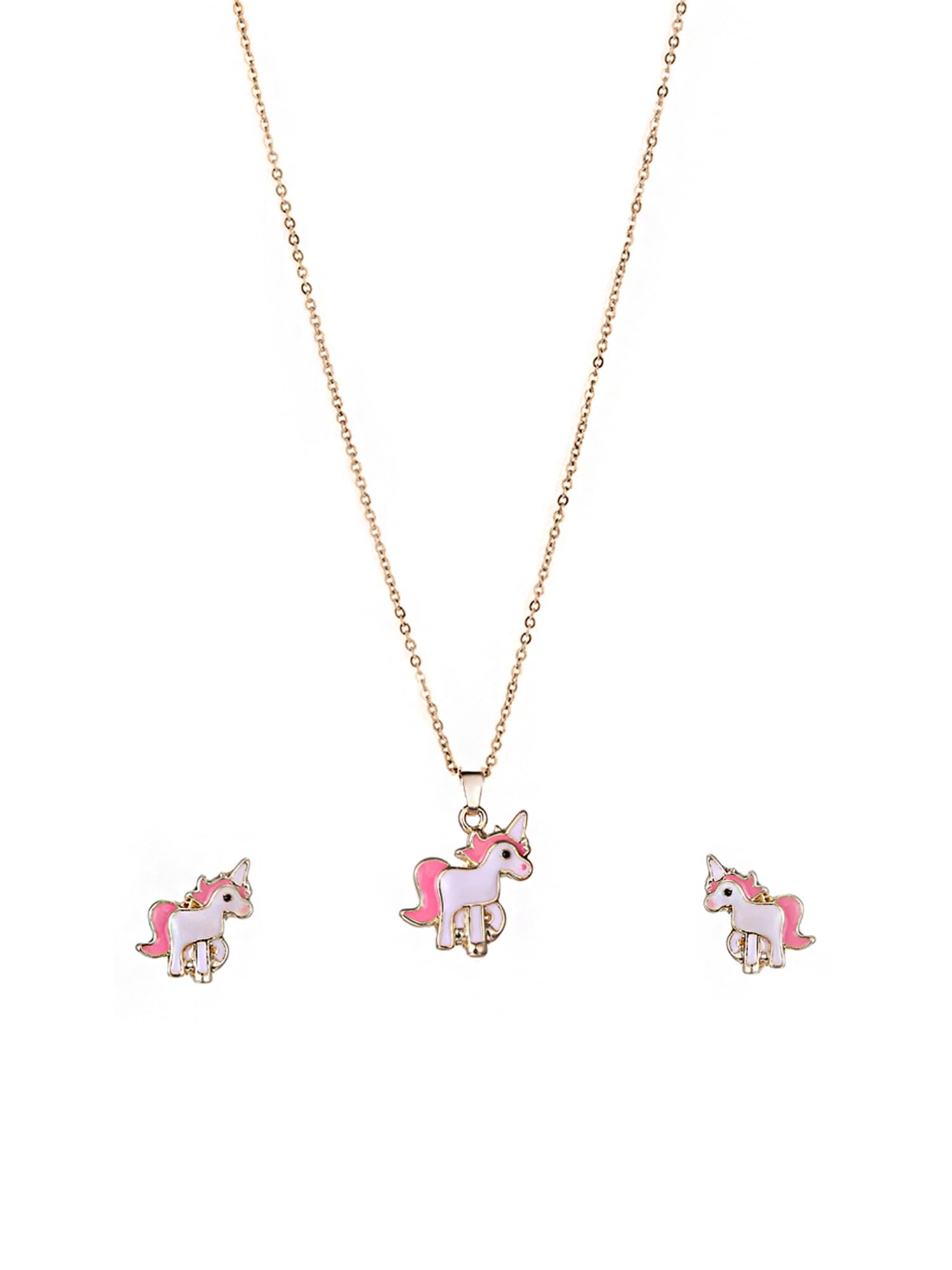 Melbees by Yellow Chimes Pendant Set for Girls Lovely Pink Baby Unicorn Small Pendant Set Necklace with Stud Earrings Kids Jewellery Set for Girls and Kids. (B094QJ2HQP) Amazon Price History, Amazon Price Tracker