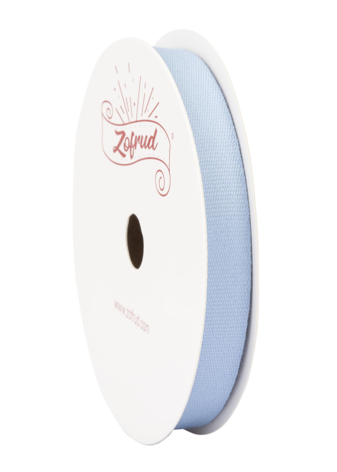 Zofrud French Blue Cotton Ribbon - 9mm x 9 Meters - Ideal for Gift Wrapping, Sewing, and Crafts