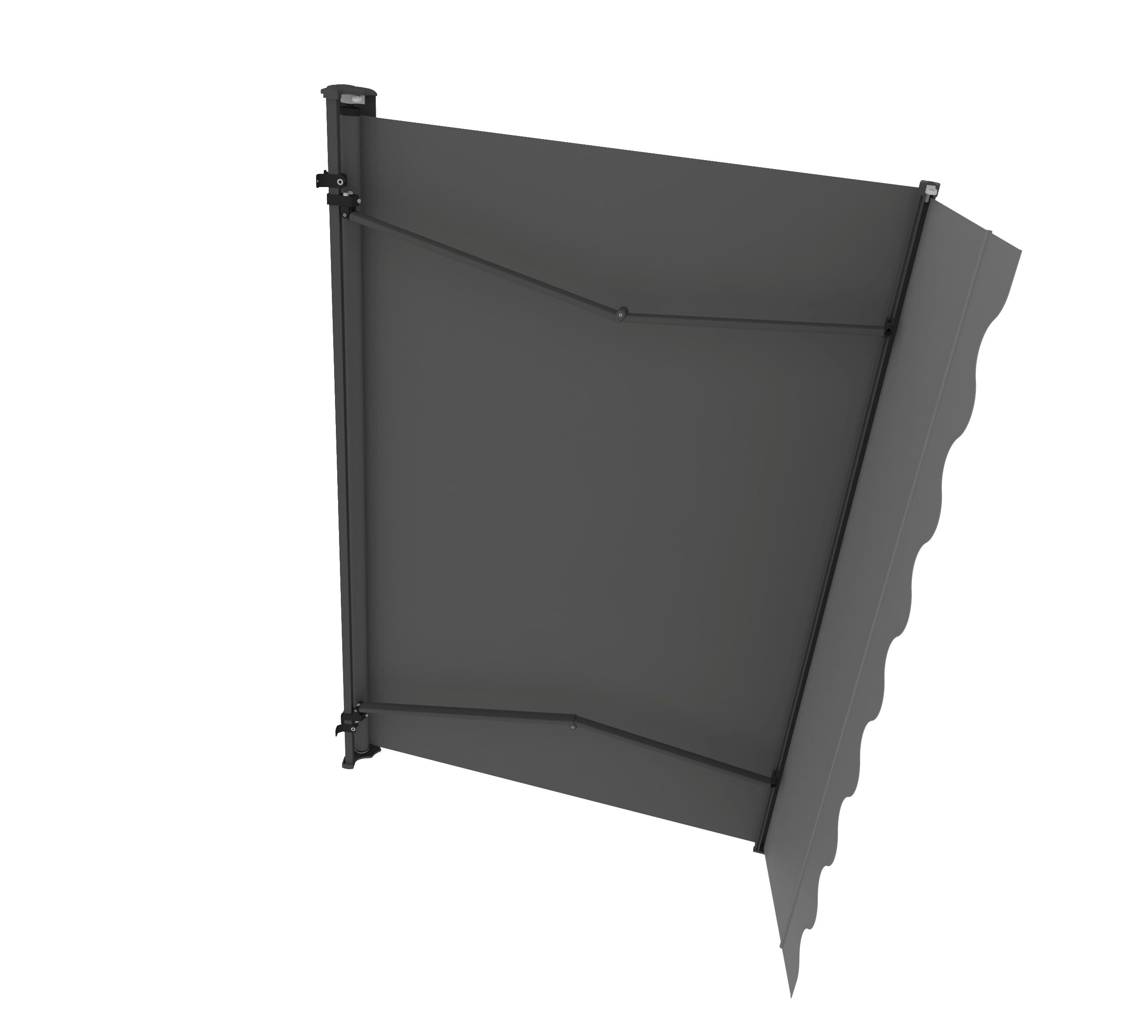 Canopée Store Banne Motorisé Gris Semi Coffre 4 x 3m Sombra – Store pour Terrasse, Balcon & Jardin – Aluminium et Polyester 280 g/m²