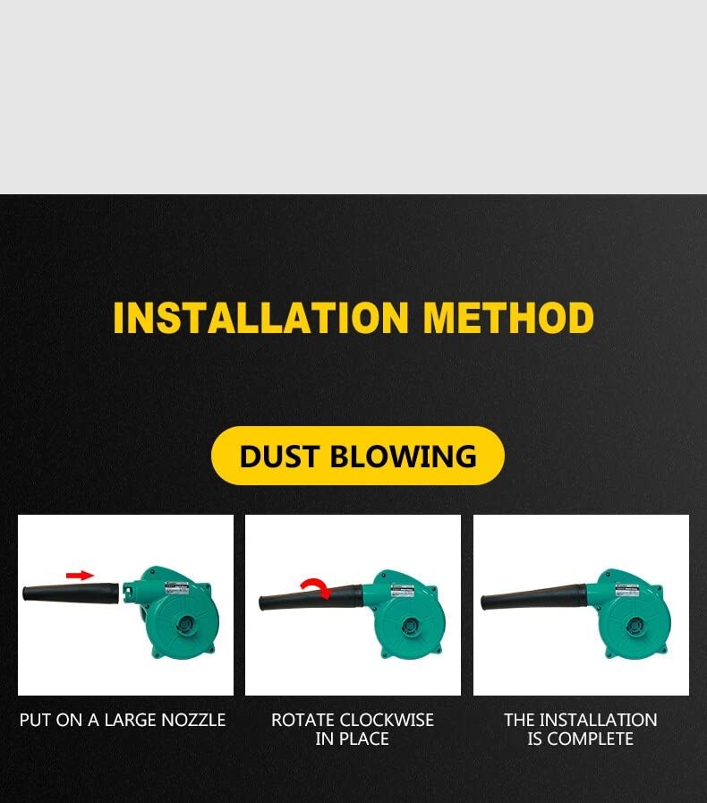 Image of MLD 400W - 700W Electric Air Blower Blowing Duster for Cleaning Computer Dust Soplador Electric Blower Fan for Car (Blow Rate 1.6 /16000rpm /220V /Plastic /Multi Color)