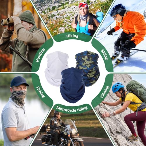 Image of Tarpop 12 /30 Pcs Neck Gaiters Scarf Elastic Wrap Headband Sweat Absorbing Bandana for Women Men Sports Yoga Running