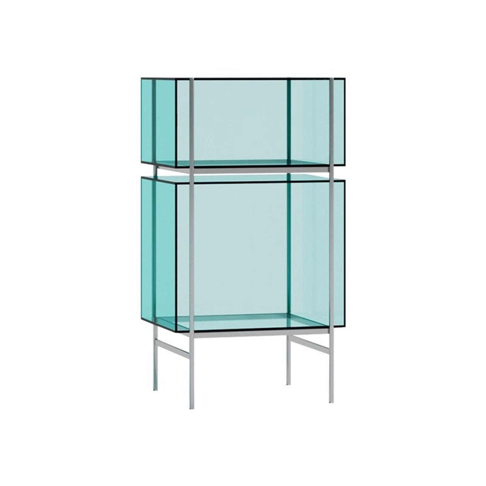 Huangj-0527 CD storage Multi-functional Acrylic CD Record Rack with Stainless Steel Bracket Living Room Sideboard Record(Green)