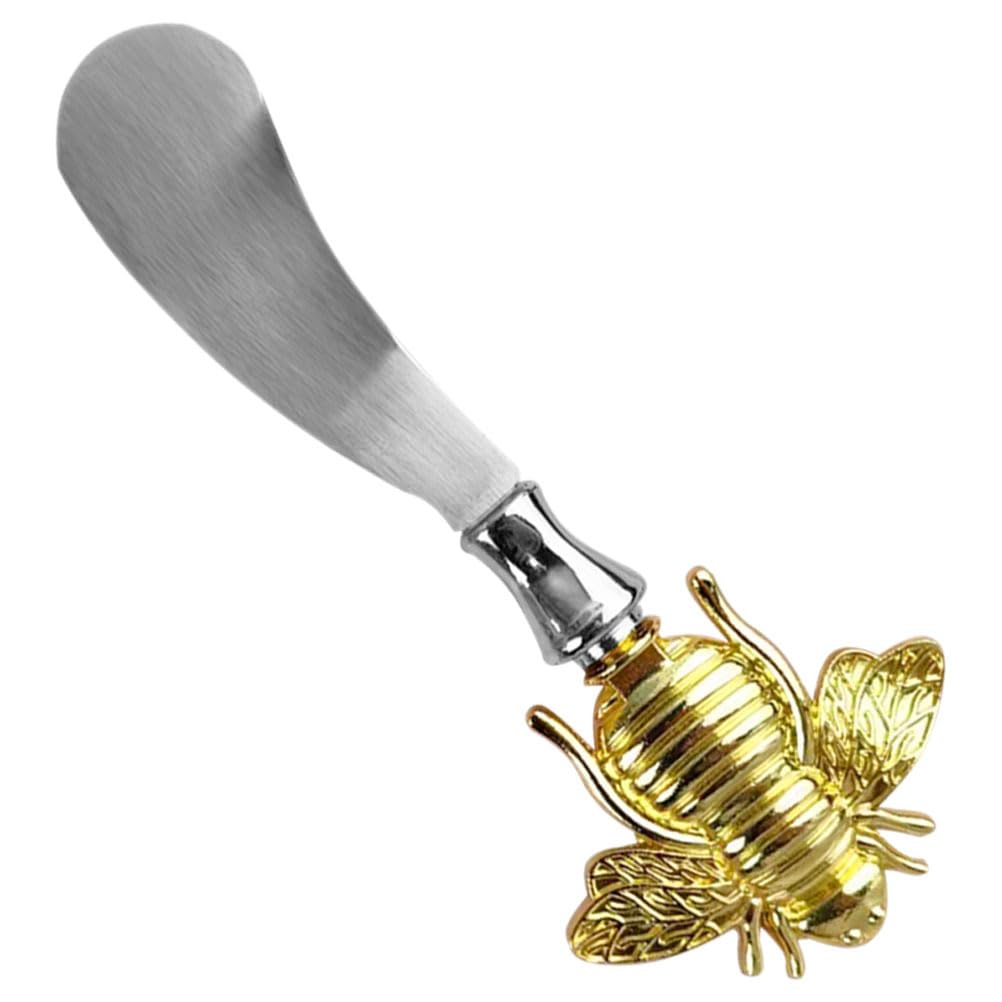 HOLIDYOYO Stainless Steel Butter Household Cheese Spatula Honey Bee Handle Design,Frosting Spreader Knives Peanut Jam Jelly Condiment Spreader Cute Baking Tools