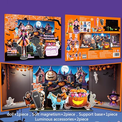 Autocollants de Noël d'Halloween réutilisables en livre éducatif bébé - 7