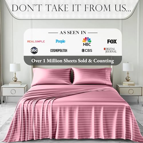 Image of DECOLURE Satin Sheets Full Size | Softer Than Silk | Luxury 4 Pc Bed Set