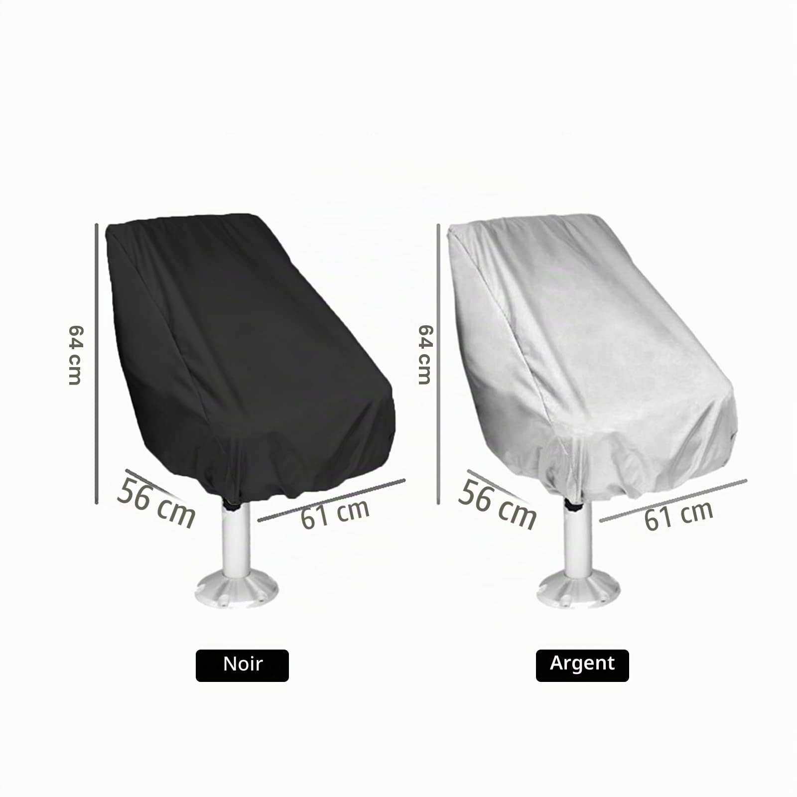 Housse de siège de bateau imperméable et résistante aux intempéries - Housse de protection pour chaise d'extérieur - Tissu Oxford - Protection complète