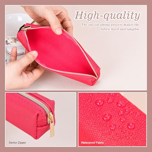 Image of Small pencil case, pink pencil case for adult. fasion Pen case Hot pink Calssic small pen bag