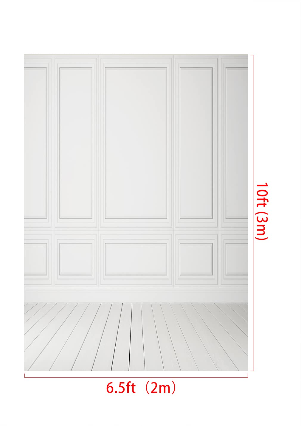 Amazon.co.jp: Kate 2x3m 背景布 白 壁 撮影布 白 木の板 撮影 背景