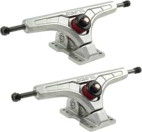 Caminhões de skate Longboard de engenharia superior feitos de liga de aço endurecido - bucha máxima forte e confortável - caminhões longboard premium