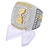 guancrown Anillo de campeonato de fútbol de fantasía 2025, premio, trofeo, ganador de deportes, anillo de campeón FFL, size 9, Zinc, Diamante blanco