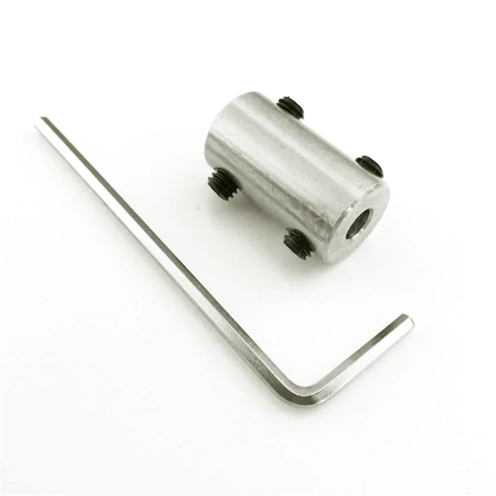 4mm/5mm/6mm/8mm/10mm 45# Acciaio rigido Giunto for albero motore Accoppiatore Trasmissione Manicotto del connettore Adattatore 1 Pz(8mm-10mm)
