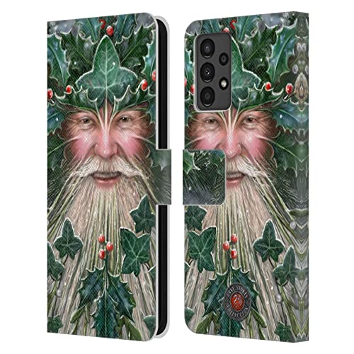Carcasa de cuero Samsung Galaxy A13 arte navideño ideal para regalo