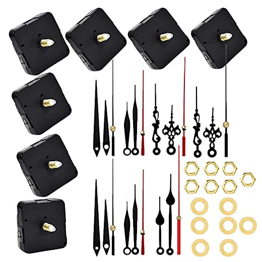 7PCS Mecanismo Reloj de Pared , Eje Largo Mecanismo de Movimiento de Reloj , Eje Corto Maquinaria Reloj Pilas, Cuarzo Silencioso Movimiento de Reloj, Mecanismo de Movimiento de Reloj de Pared