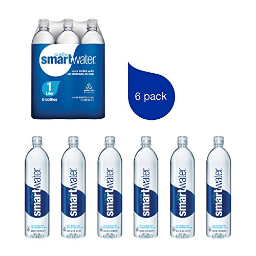 Smartwater Vapor Distilled Premium Water Bottles, 1 Liter, 6 Pack #TOP1
