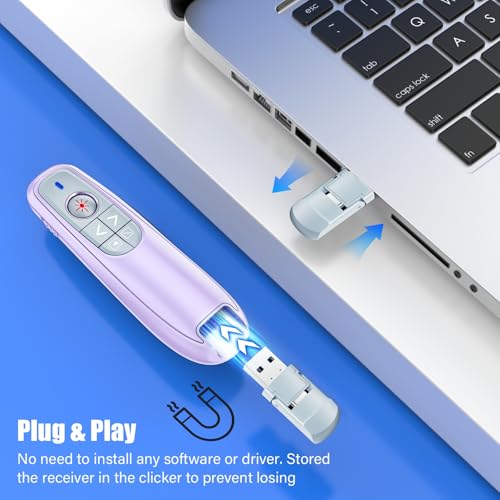 50% Off Wireless Presentation Clicker with Laser Pointer & USB-C