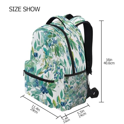 Sac à dos feuilles vertes imperméable anti-déchirure pour écolier - 4