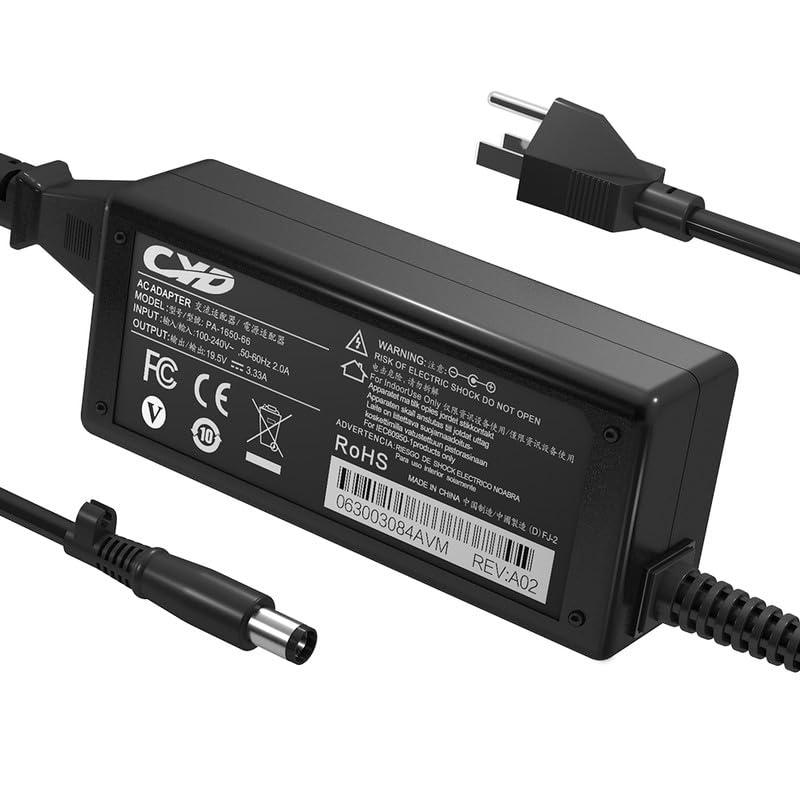 Pavilion Charger, QYD 65W 18.5V 3.5A AC Adapter Laptop Charger Compatible with HP Pavilion DV4 DV5 DV6 DV7 G6 G7 G60 G70 Compaq Presario CQ57 CQ60