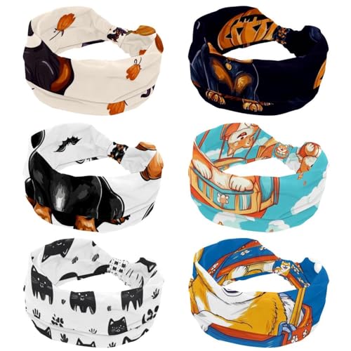 Bandeau extensible femme bandeau de sport absorbé doux motif chien