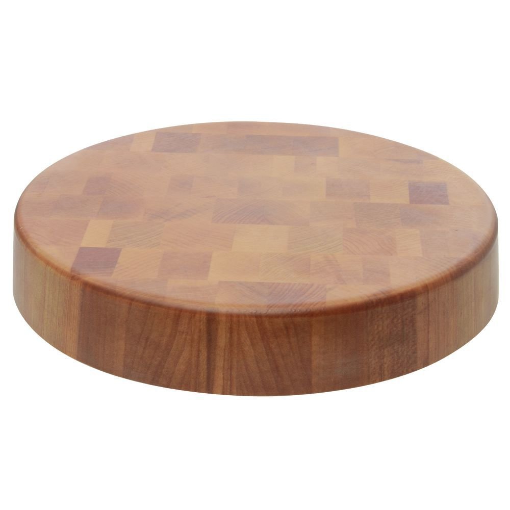 HUBERT Display Riser Round Melamine and Bamboo -12" Dia x 2" H
