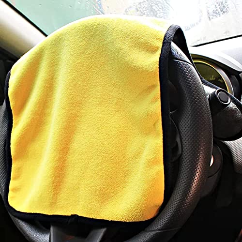 Image of Professional Premium Microfiber Towels for Household Cleaning Dual-Sided Car Washing and Detailing Towels Thick and Quick Drying Car Microfiber Cleaning Towel Auto Cloth (30*60 cm, Set of 3)