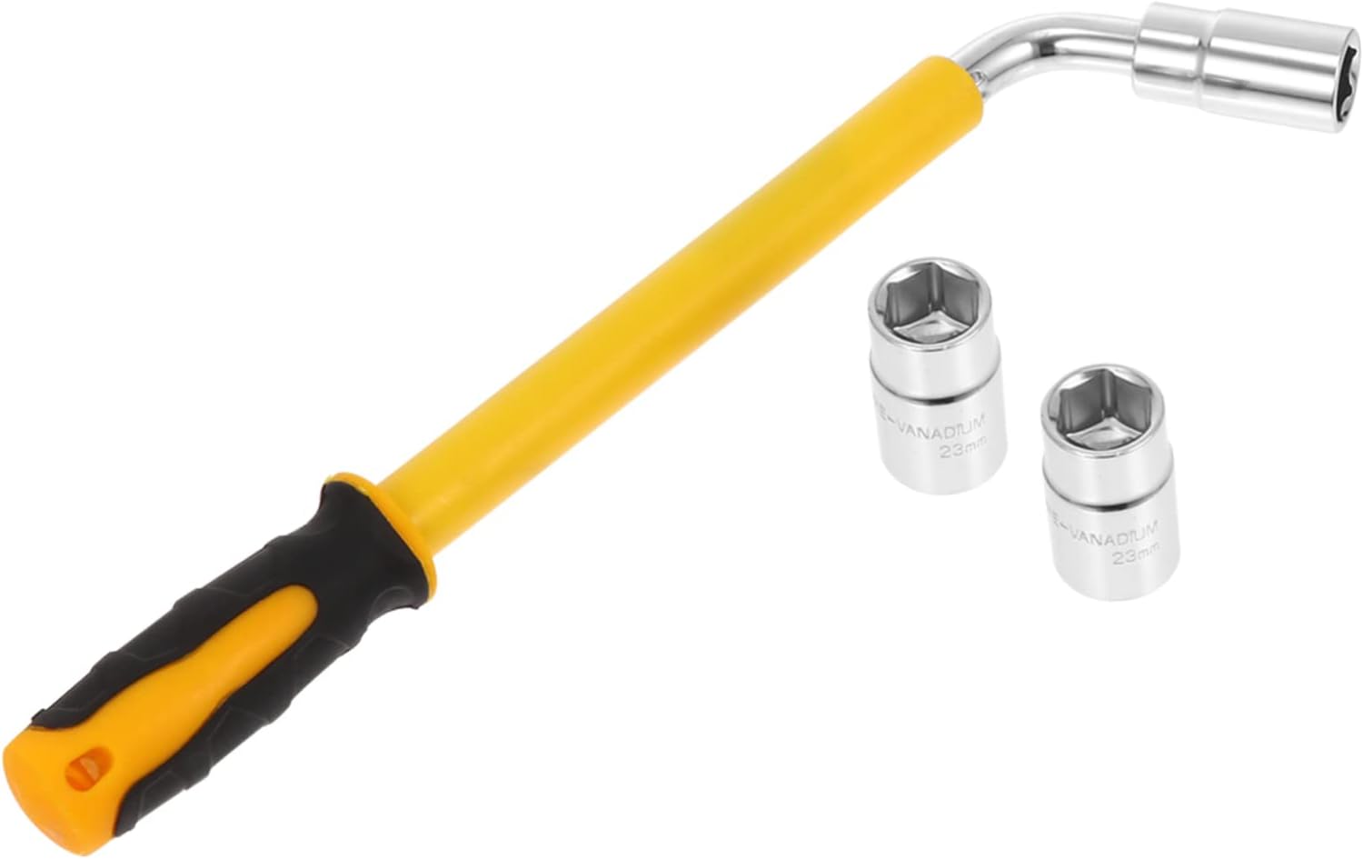 PRETYZOOM Adjustable Lug Wrench with 2 Sleeves for Car Tire Repair – Universal Heavy Duty Tool for Vehicle Maintenance