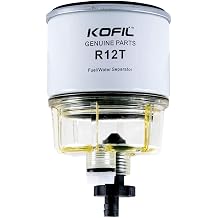 R12T Fuel Filter/Water Separator Replacement Spin-on Filter and Water Collection Bowl - Replaces S3240, 120AT, 18-7987 NPT, ZG1/4-19