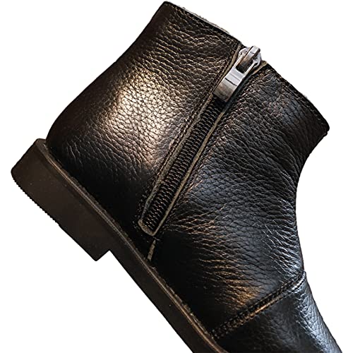 rismart Toddler Little Girls Ankle Boots Zippers Casual Black Bootie4