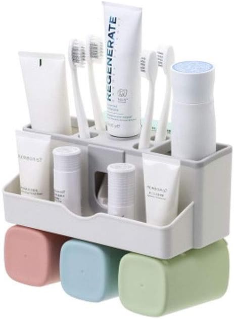 Bathroom Automatic Toothpaste Dispenser Toothpaste Squeezer Wall Paste Mounted Toothbrush Holder Bathroom Accessories Sets(16CM)