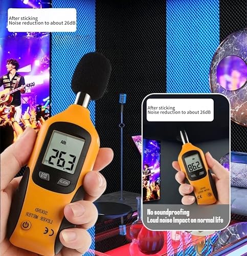 12 pack soundproof wall panels,Sound Absorbing for Studio,12"*12"*2" inch Acoustic Panels, high-Density Fireproof sound proof panels for walls(Black) - Image 6