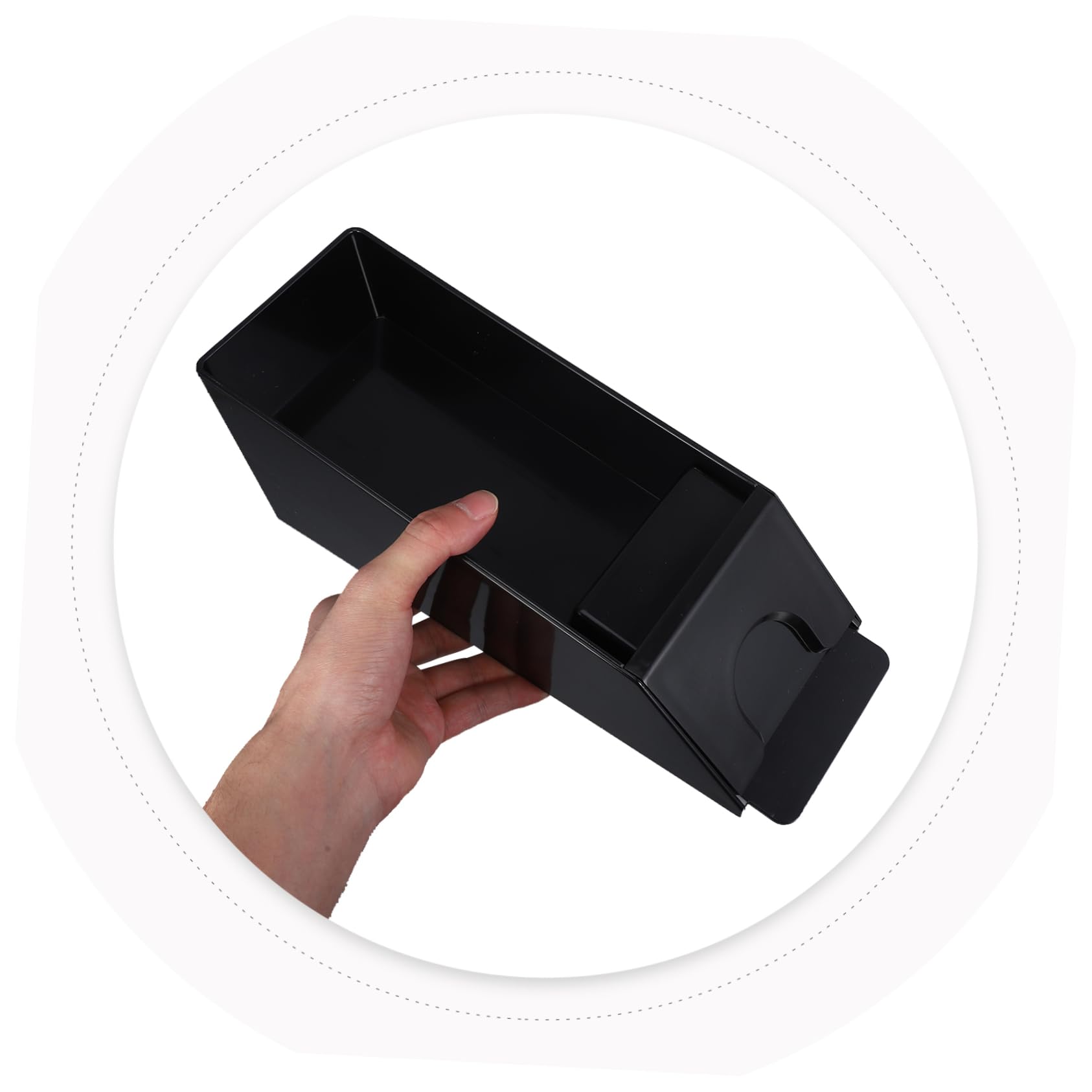 BESTonZON Distributore di Carte Acrilico Nero Resistente All’usura per Giochi da Tavolo e Scacchi, Forma Arrotondata, Uso Durevole e Pesante, Accessorio per Giochi di Carte