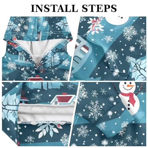 Kids Hoodies Sweaters Christmas Snowman Hooded Sweatshirts with Big Pockets for Boys Girls B04000343
