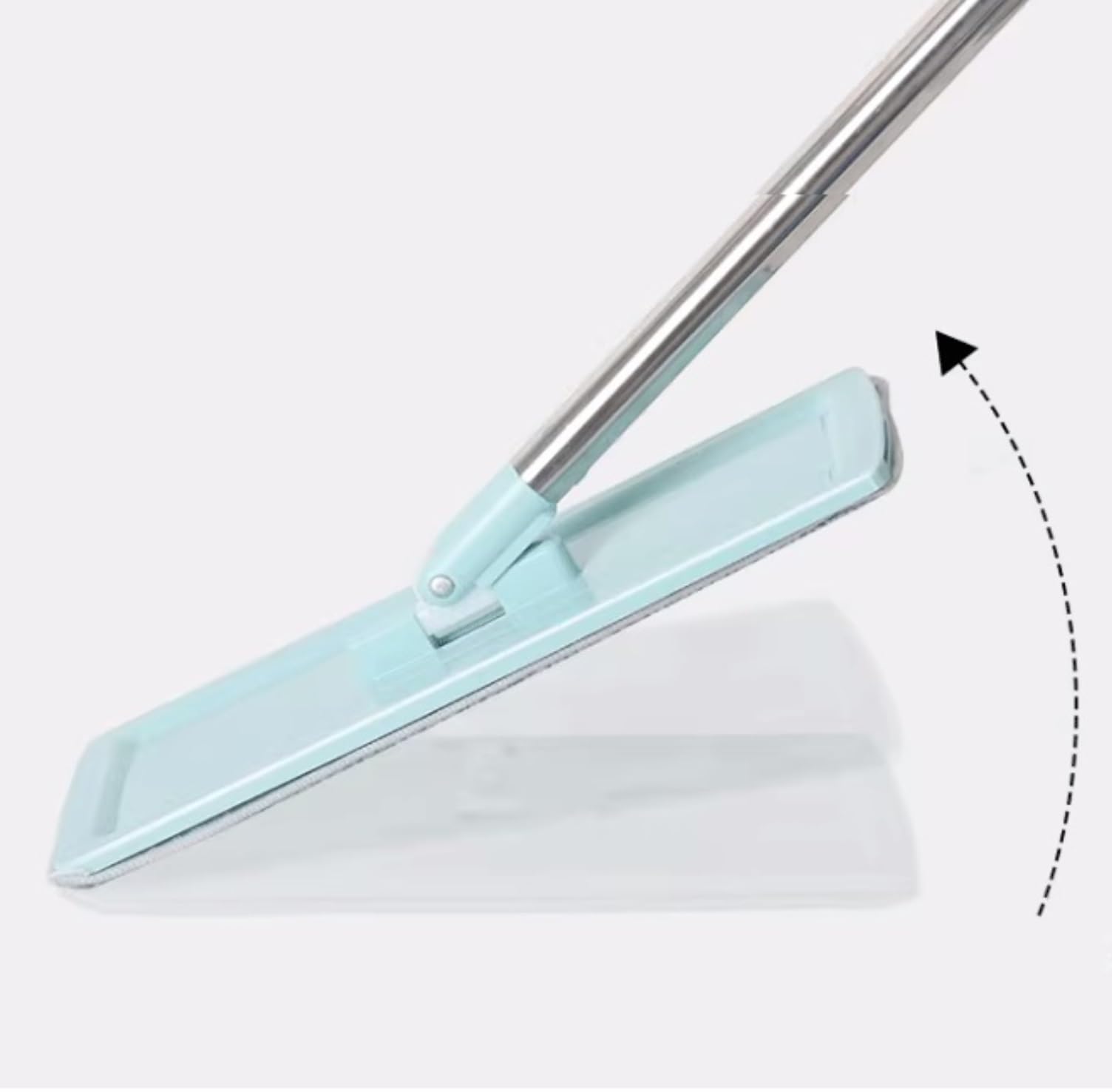 Fregona Cubo para Trapeador Plano con Manos Libres para Limpieza De Pisos Húmedos Y Secos, Cabezales Giratorios 360 ​​Grados Reutilizable Limpieza Suelo(Blue)