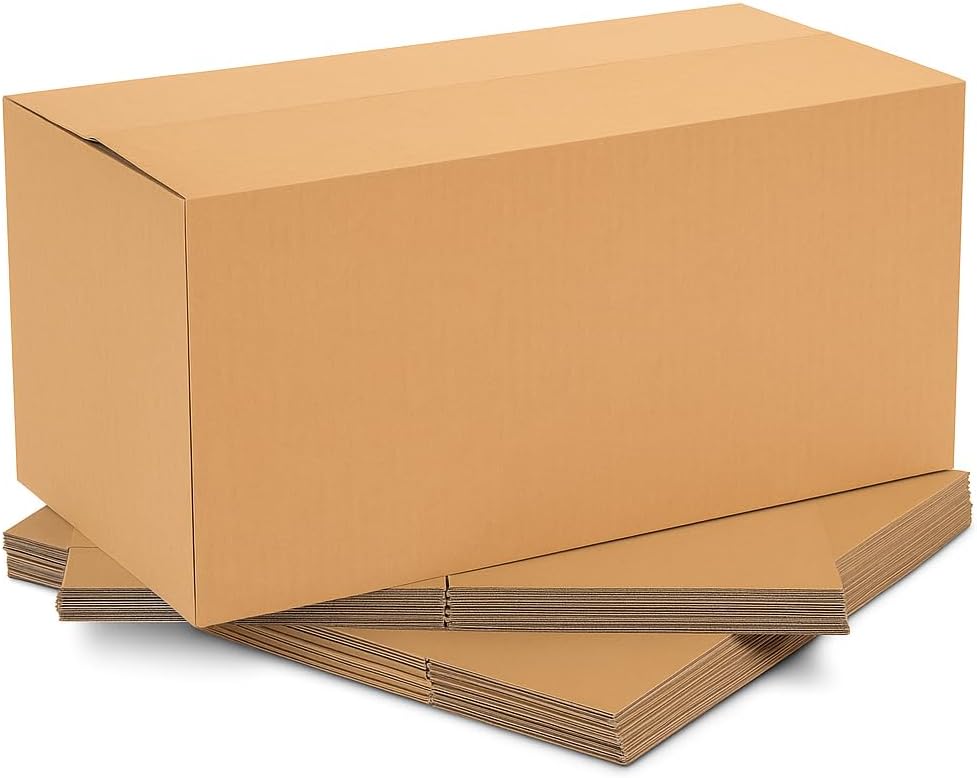 - BonKaso 5-Ply Corrugated Boxes for Packaging | 27"x13"x14" (Pack of 4) | Brown Cardboard Packing Boxes for Shipping, Moving & Storage | Large Carton Boxes for Courier & Goods Transportation | Recycled
