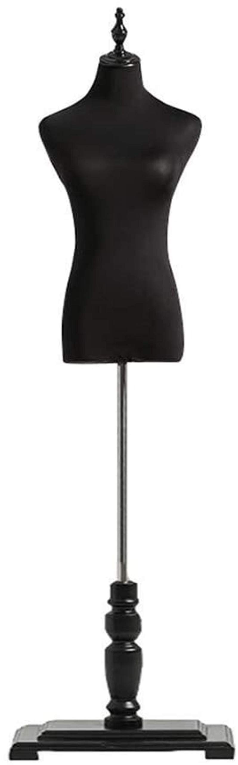 Professional Clothing Store Mannequins Female Bust Model Display Stand Mannequin Torso Height-Adjustable Dress with Wood Base
