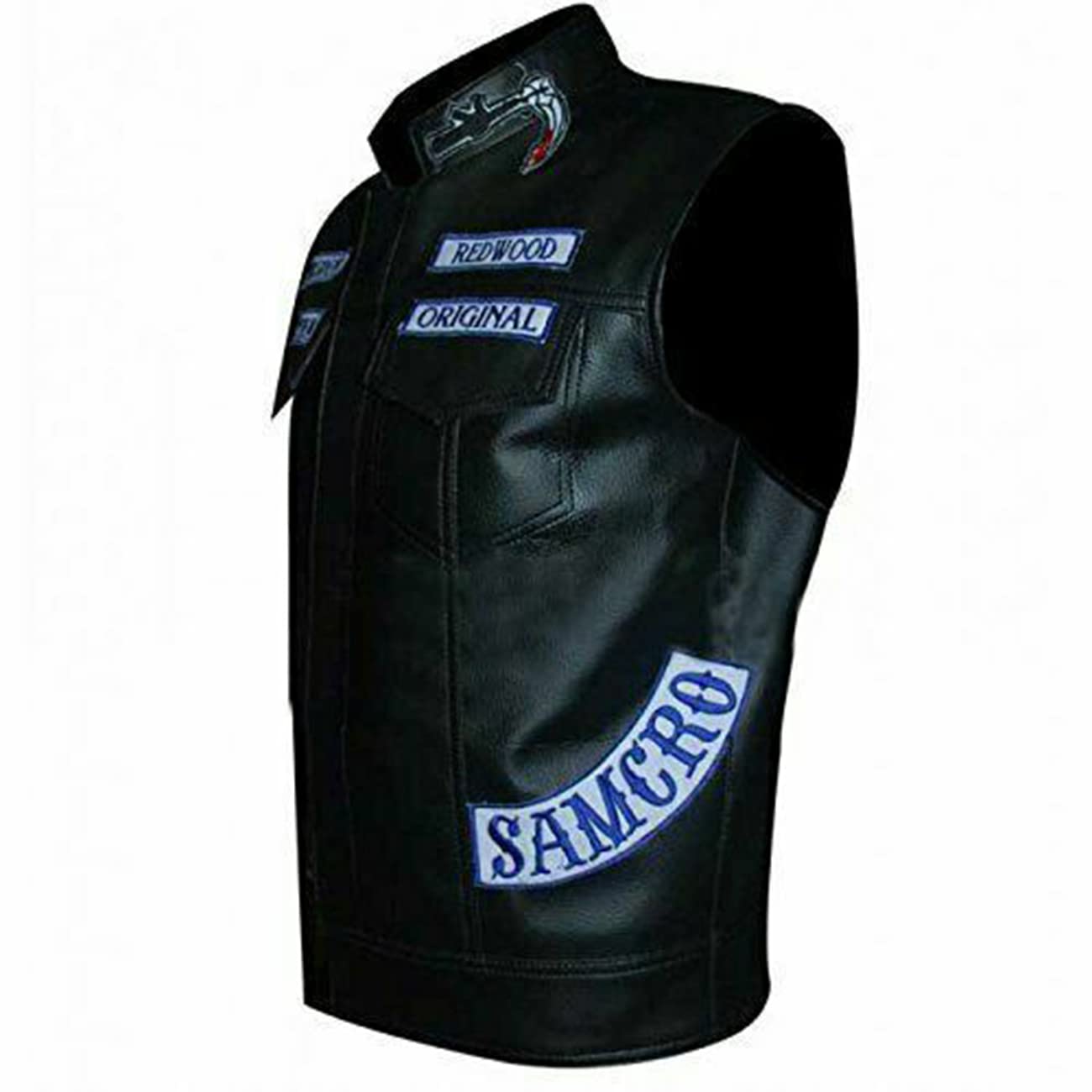 Giacca da uomo in finta pelle SOA Son of Anarchy Biker Club California - Gilet e felpa con cappuccio da uomo