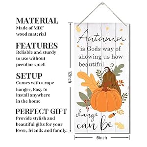 Fall Decoration, Hanging Wood Sign Home Decorative, Plaque of Autumn Saying, Beautiful Fall Decor, Home Wall Decor, Thanksgiving Decor, Autumn is Gods Way of Showing Us How Beautiful Change Can Be Fall Decoration Hanging Wood Sign Home Decorative Plaque of Autumn Saying Beautiful Fall Decor Home Wall Decor Thanksgiving Decor Autumn is Gods Way of Showing Us How Beautiful Change Can Be