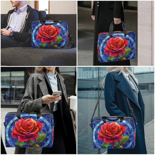 Bolso para portátil impermeable de 16 pulgadas con diseño floral miniatura 2