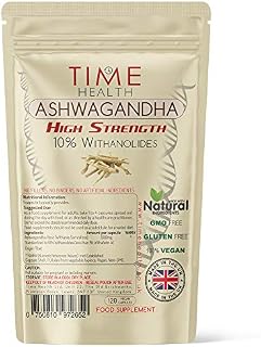 Ashwagandha - 10% Withanolides - HIGH Strength - Maximum Benefits - UK Manufactured - Zero Additives - Pullulan (120 Capsules)