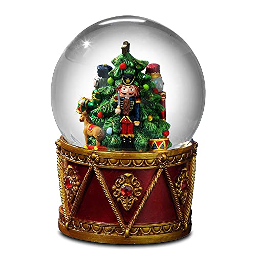 San Francisco Music Box Nutcracker Drum Musical Water Globe