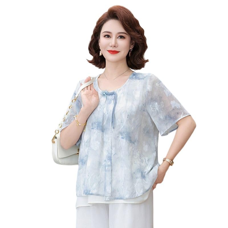 Conjunto de blusa de gasa y pantalón casual para mujer ejecutiva 5