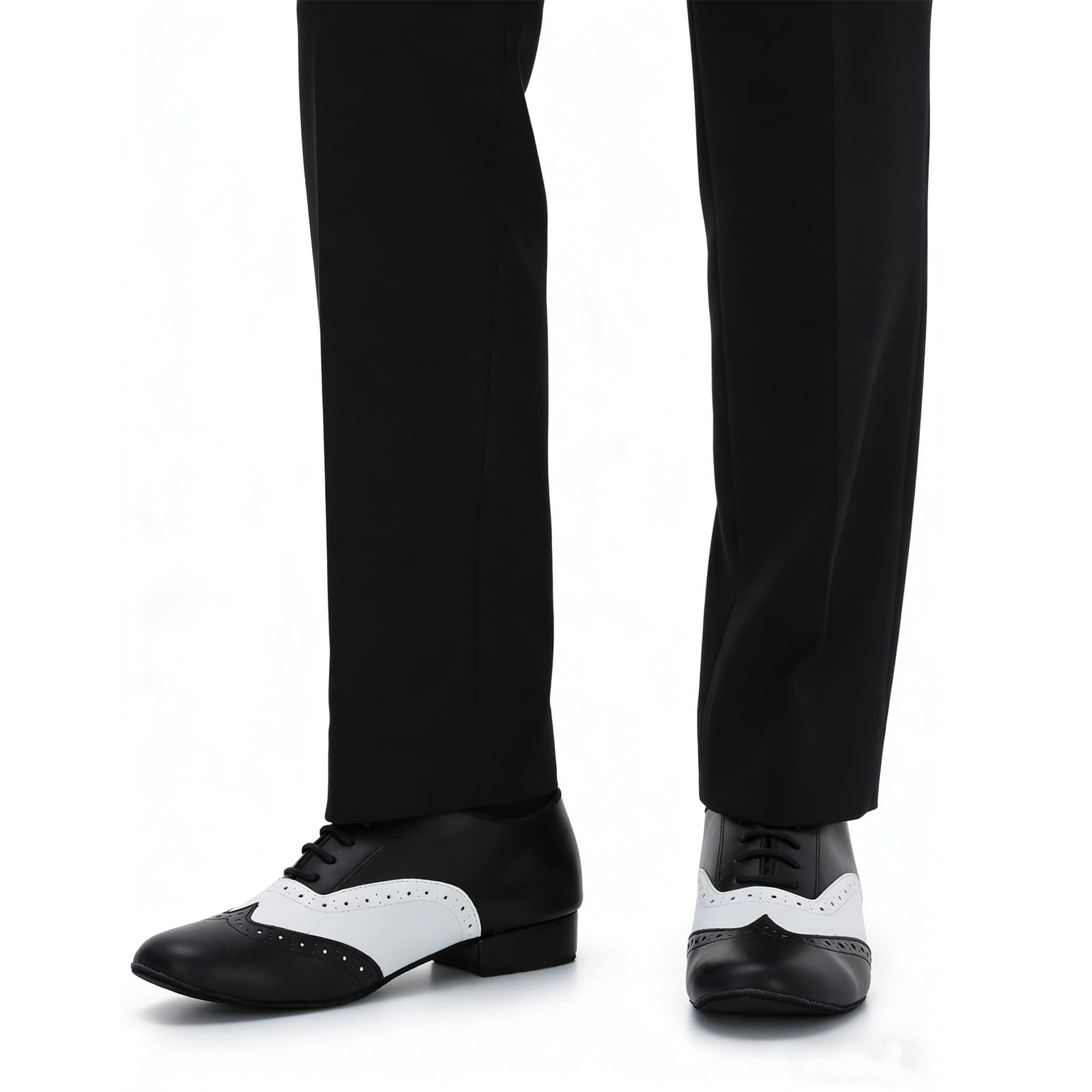 Scarpe da Ballo Uomo in Pelle Sintetica con Lacci per Tango Jazz Professionale
