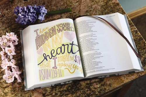 NIV, Beautiful Word Bible, Updated Edition, Journal Edition for Women, 600+ Full-Color Illustrated Verses, Peel/Stick Bible Tabs, Floral Cloth over Board, Red Letter, Comfort Print - Image 10