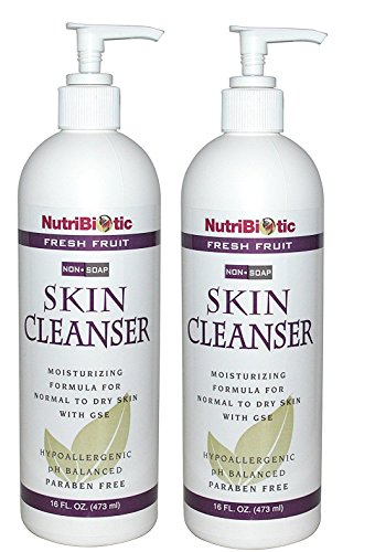 NutriBiotic Fresh Fruit Nonsoap Skin Cleanser (Pack of 2) with Comfrey Leaf, Grapefruit Seed Extract, Comfrey Leaf and Matricaria, 16 fl. oz.