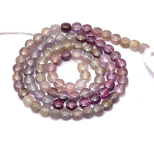 Rzadkie perły AAA + multi-szafir 4 mm monety fasetowane perły ~ naturalny szafir kamień szlachetny luźne bryolette fantazyjne perły ~ 30,5 cm, opakowanie 5 sztuk, ma?y, materiał,