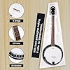 ADM Banjo 5 String Full Size Banjoes Set, 38 Inch Beginner Banjo Kit with Resonator, Remo Drum Head, Open or Closed Back, Gift Package Free Lessons Starter Accessories for Adults Teenager, Black